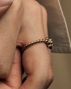 "CHANEL" 99AW Flower motif design twist arm ring