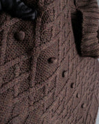"Vintage cable knit turtleneck sweater"