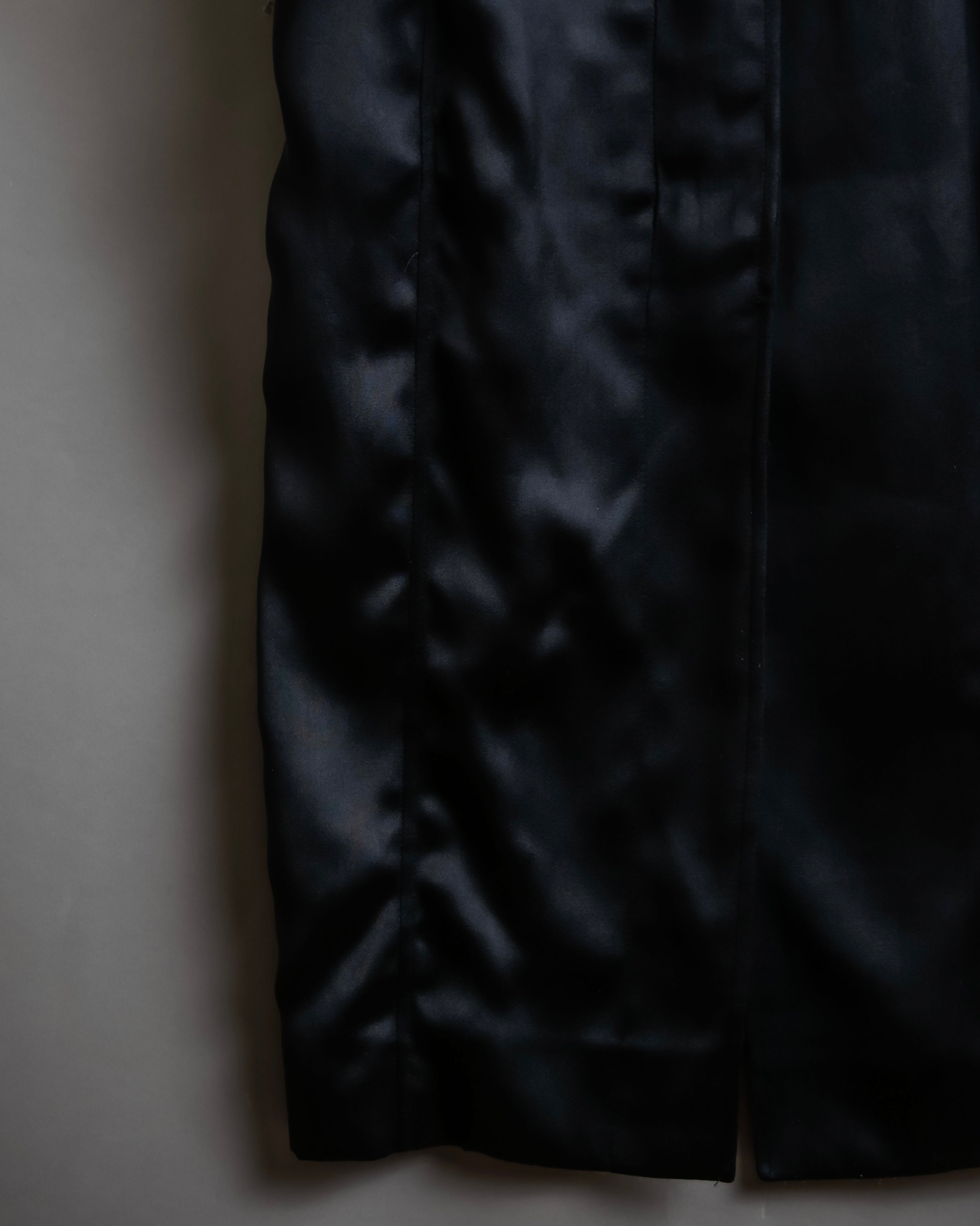 "THOM BROWNE" Shiny long hidden button shirt