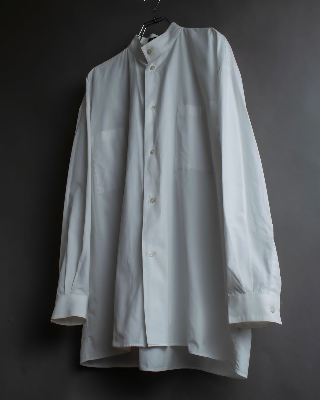 "JEAN PAUL GAULTIER" Cotton poplin stand-collar white shirt