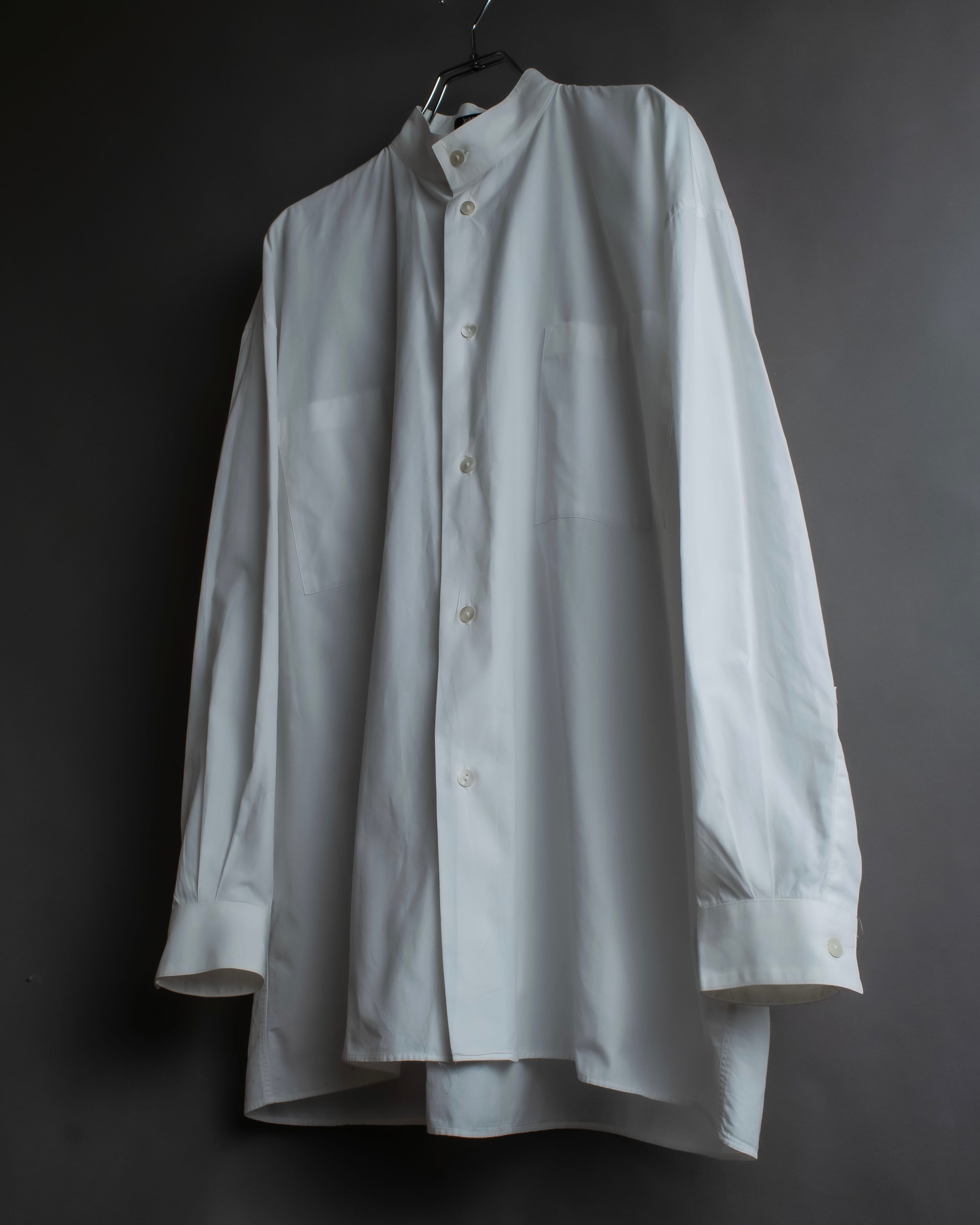 "JEAN PAUL GAULTIER" Cotton poplin stand-collar white shirt