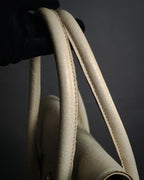 “VALENTINO GARAVANI” 90’s structured top handle leather bag