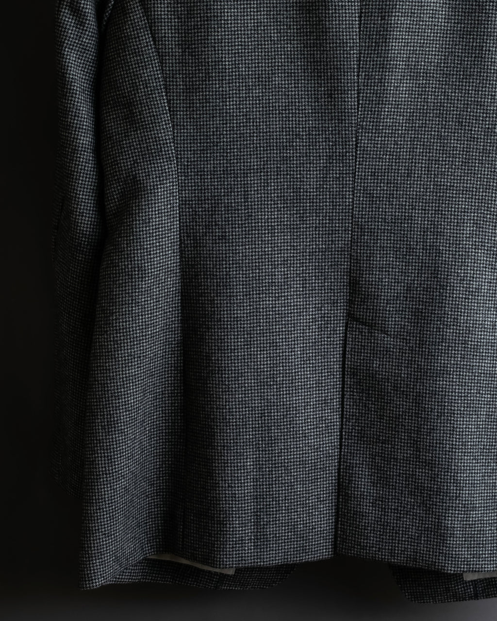 "Whim Gazette" Houndstooth pattern shaped tailored jacket