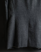 "Whim Gazette" Houndstooth pattern shaped tailored jacket