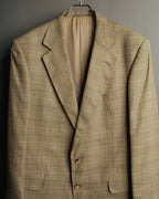 "GUCCI" 90's-00's Vintage houndstooth and glen check structured cotton jacket