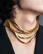 "GIVENCHY" 7 strand accordion chain choker necklace