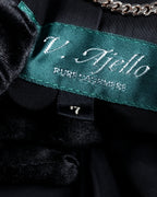 "Vintage raglan sleeve 100% cashmere stand-collar coat"