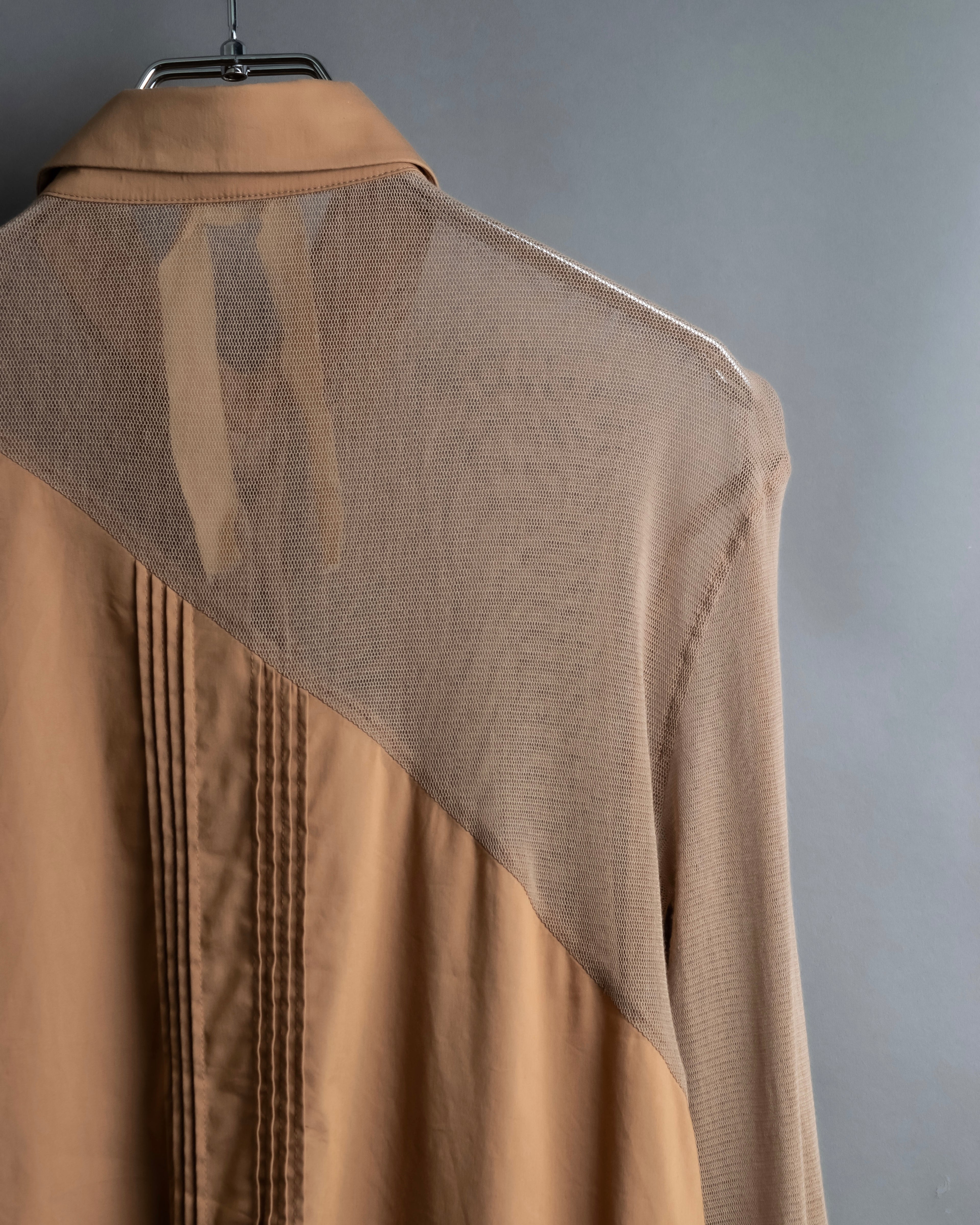 "N21 NUMEROVENTUNO" Switching design concealed shirt