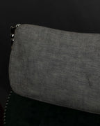 "Christian Dior" Malice Pearl Series greige color canvas shoulder bag
