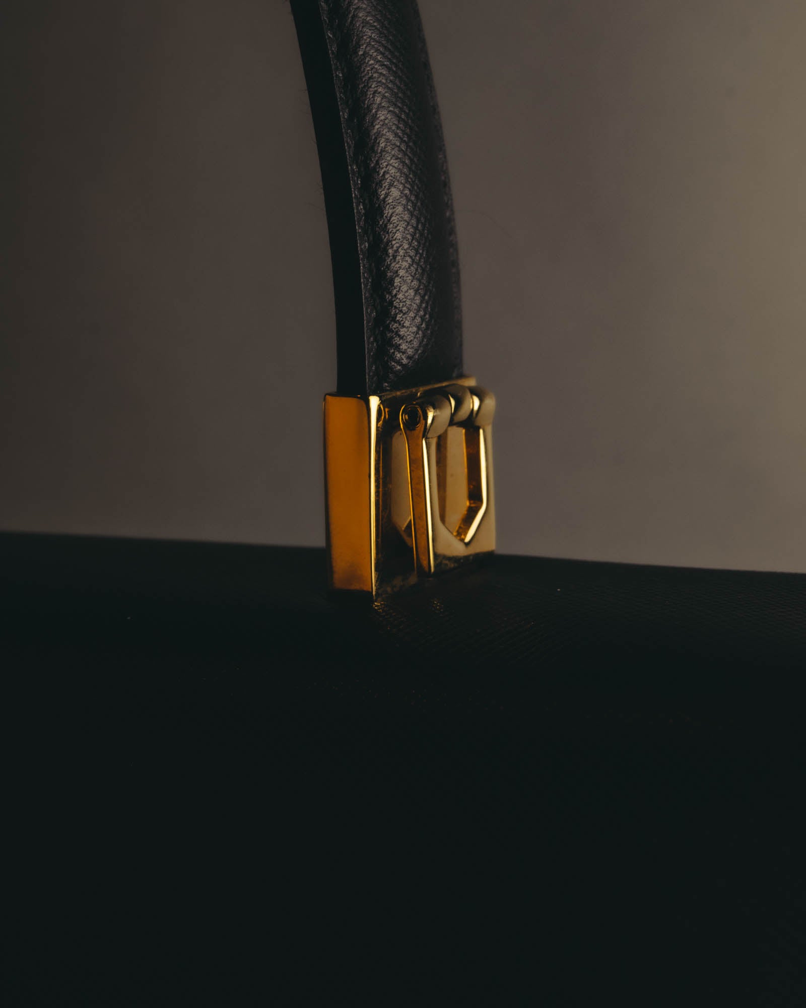 "Salvatore Ferragamo" 90's-00's Structured gancini leather top handle bag
