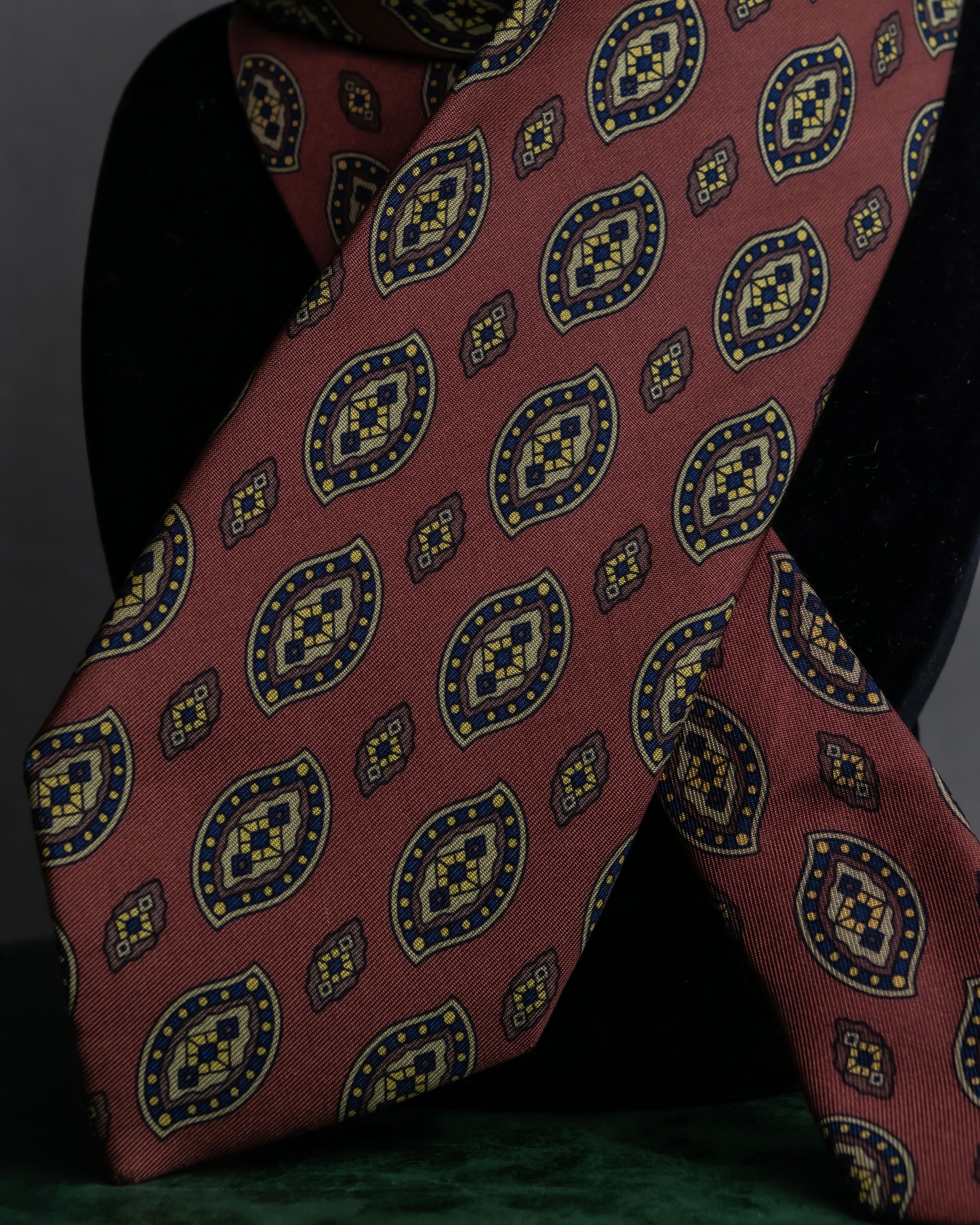 "CHANEL" Paisley pattern silk necktie