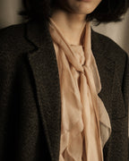 "VALENTINO" Ruffle detail sheer bowtie blouse