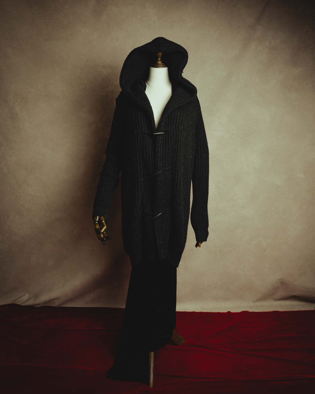 "MM6 Maison Martin Margiela" 00's-10's Alpaca blend hooded knit duffle coat