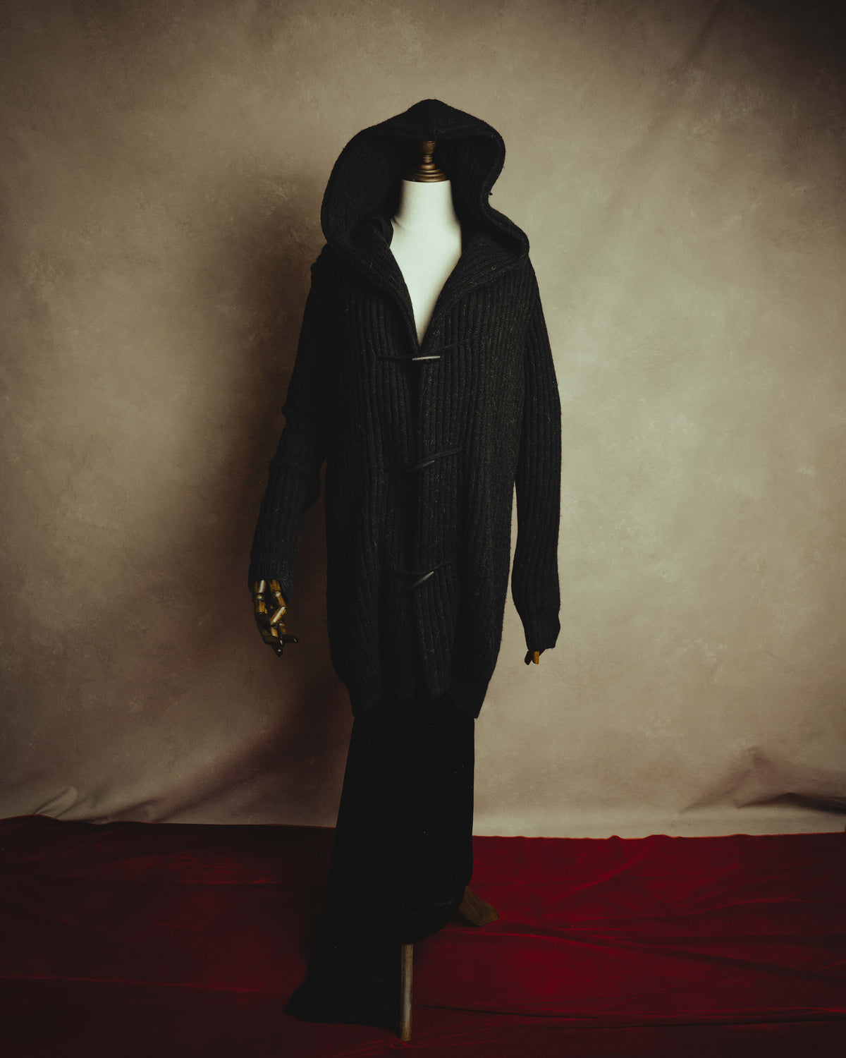 "MM6 Maison Martin Margiela" 00's-10's Alpaca blend hooded knit duffle coat