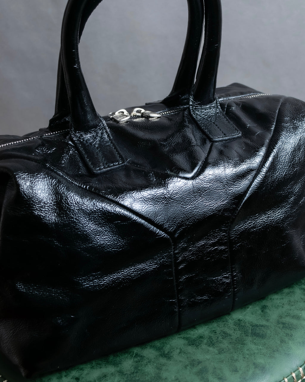 "YVES SAINT LAURENT" Glossy leather easy boston bag