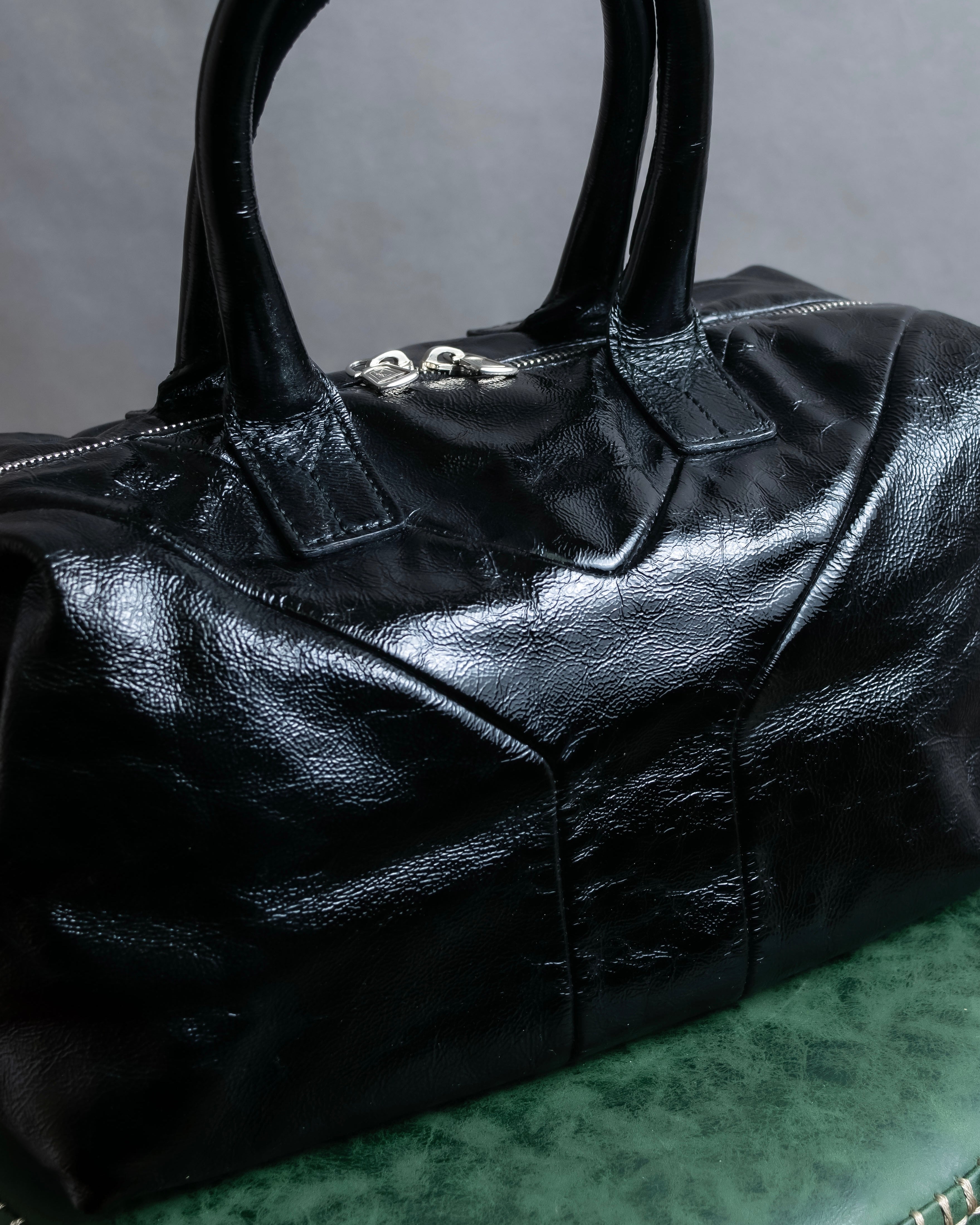 "YVES SAINT LAURENT" Glossy leather easy boston bag