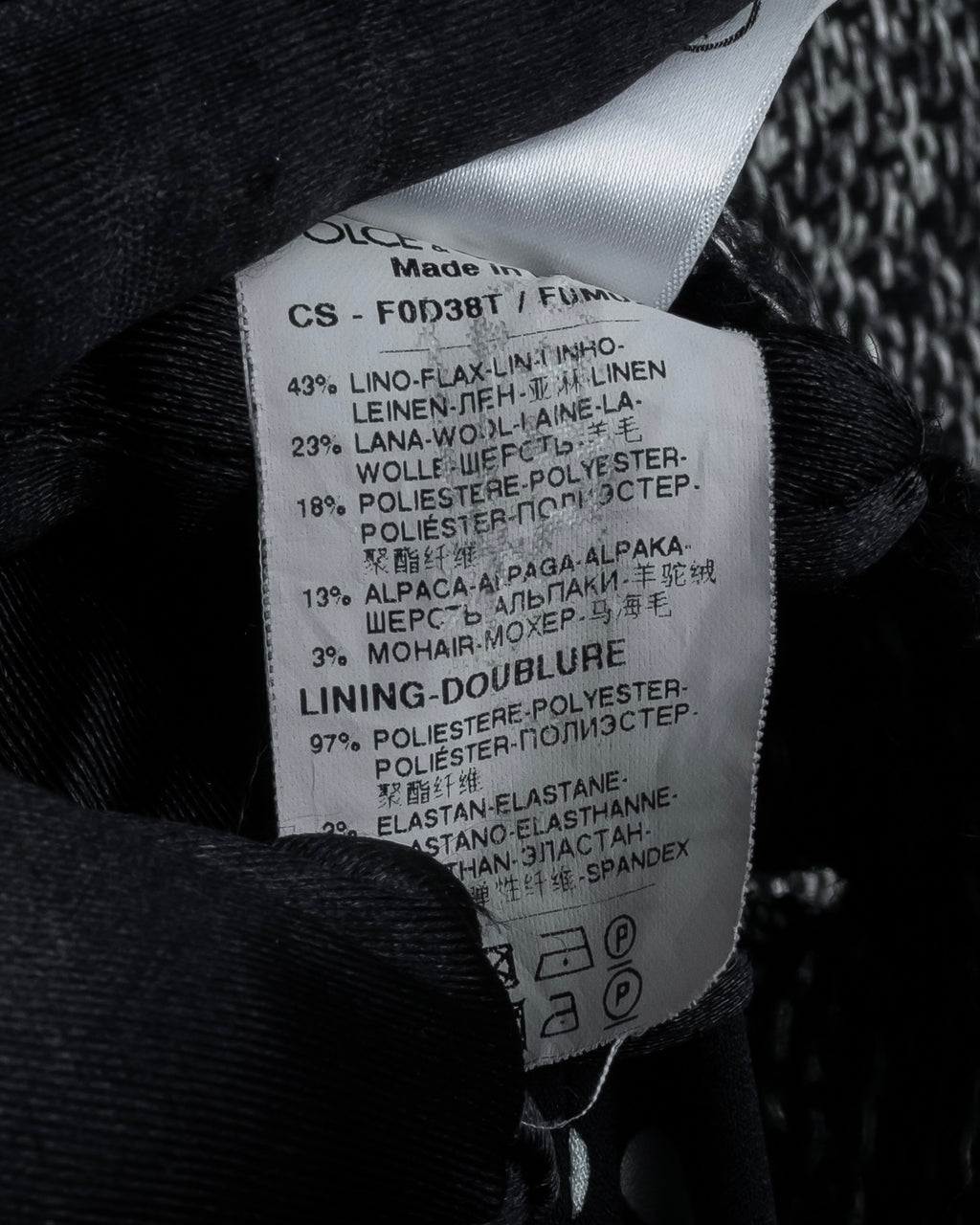 "Dolce & Gabbana" Double-breasted beautiful tweed long coat