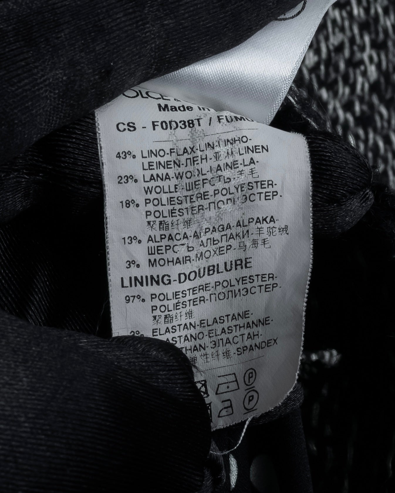 "Dolce & Gabbana" Double-breasted beautiful tweed long coat