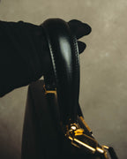 "Salvatore Ferragamo" 80's-90's Structured leather top handle bag