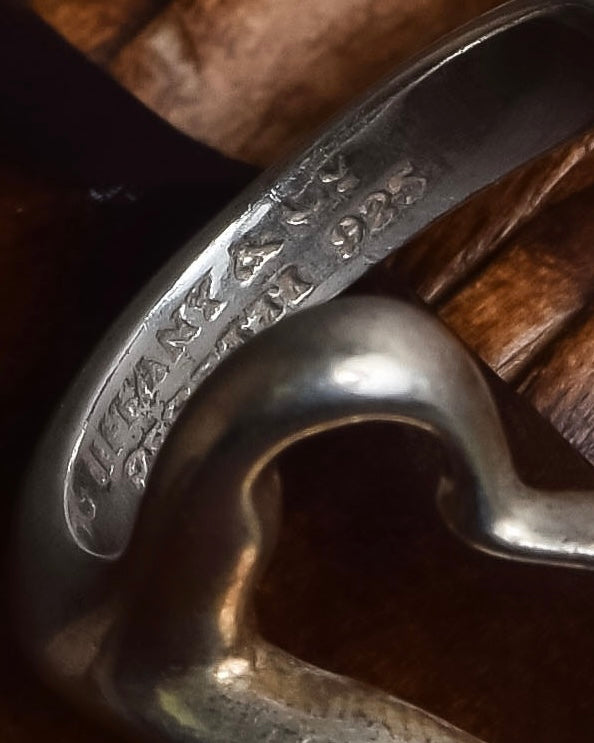 "Tiffany&Co" Elsa Peretti open heart design silver ring