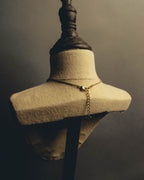 "Christian Dior" 90's-00's Crystal cd logo pendant necklace