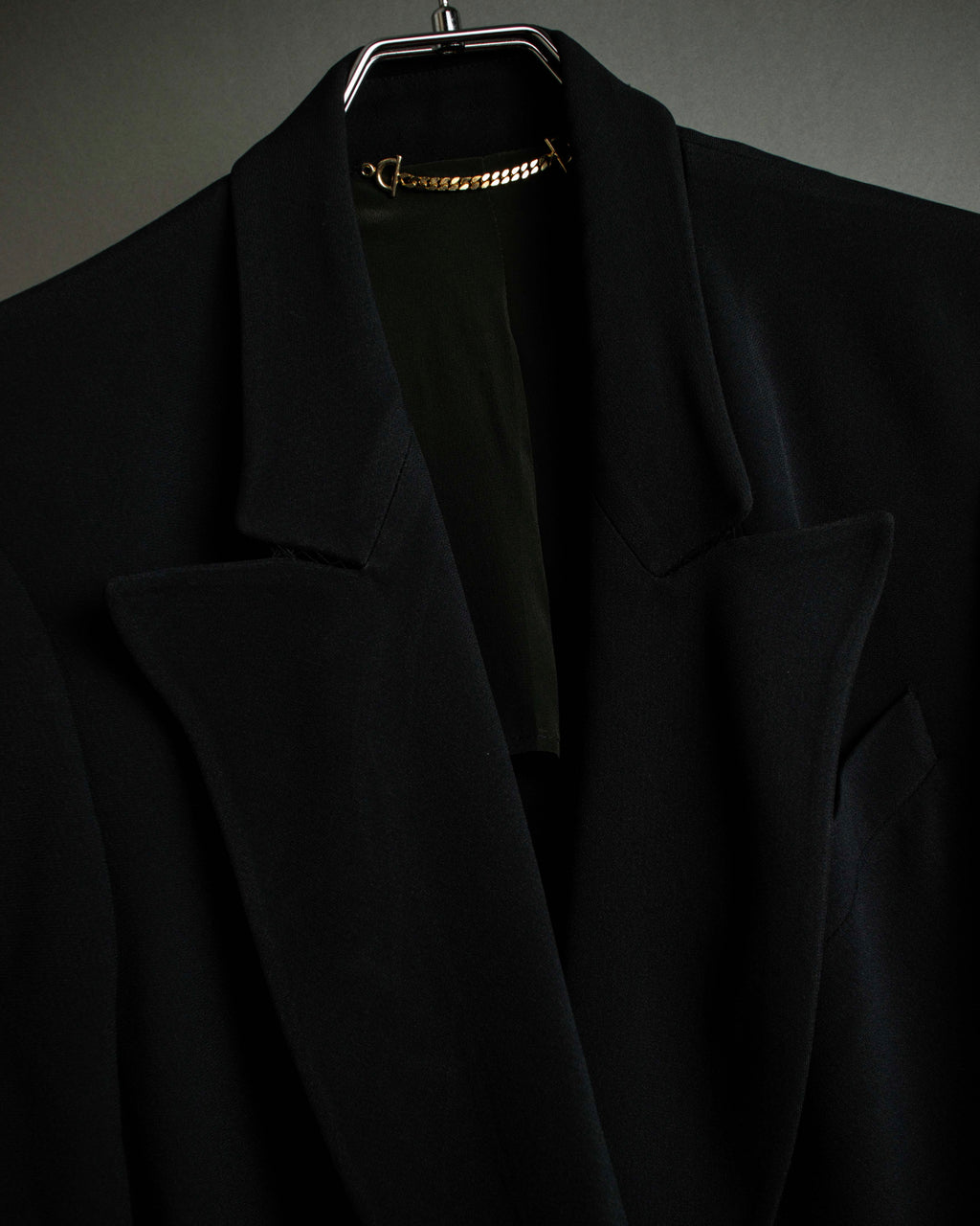 "GUCCI" Three-dimensional lapel design draped tailored jacket