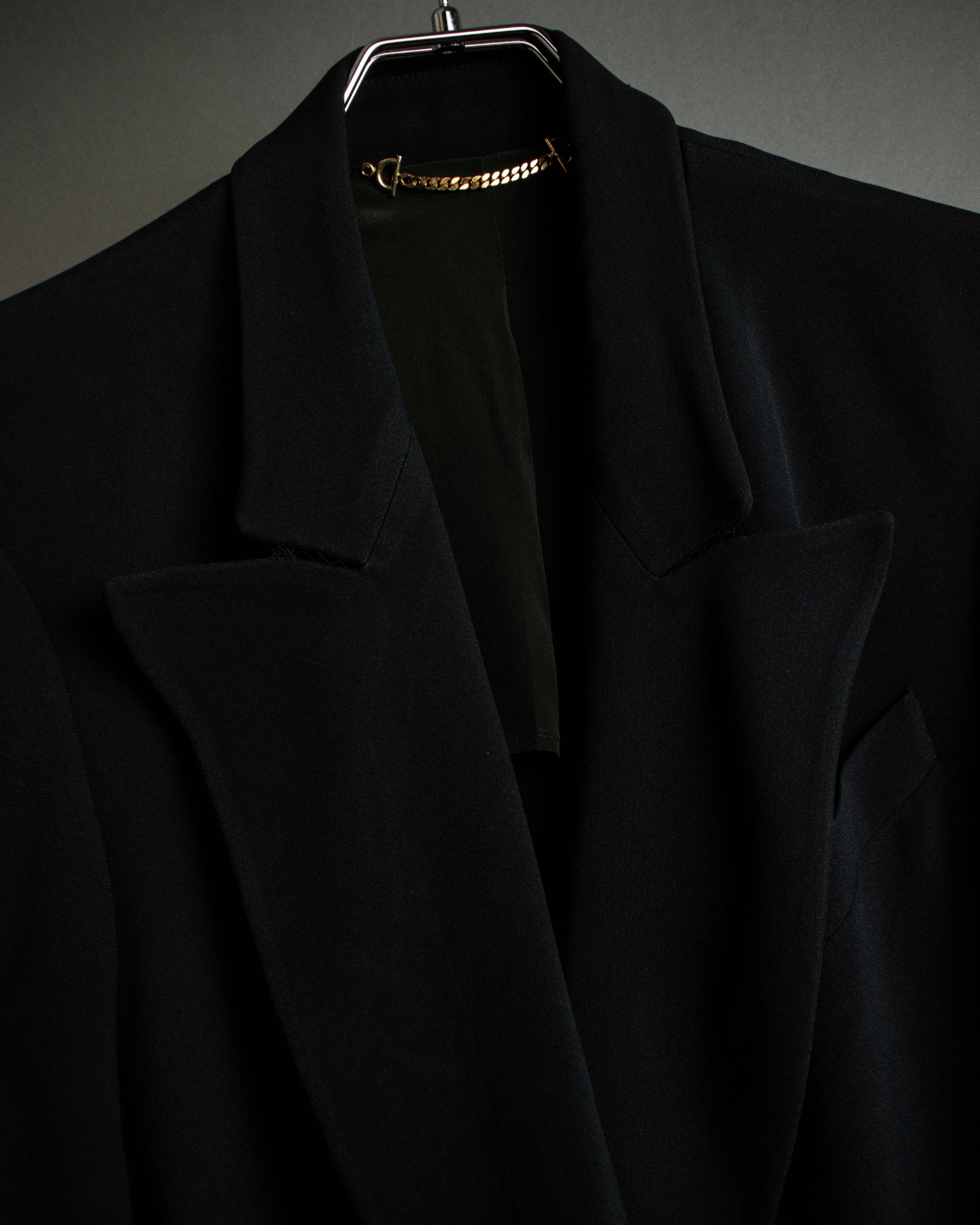 "GUCCI" Three-dimensional lapel design draped tailored jacket