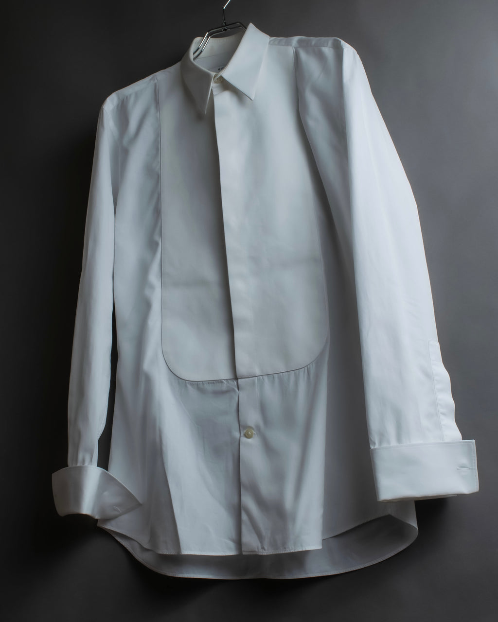 "GIVENCHY" Bosom panel design white shirt