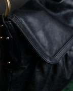 "FENDI" Gathered design leather one-shoulder bag