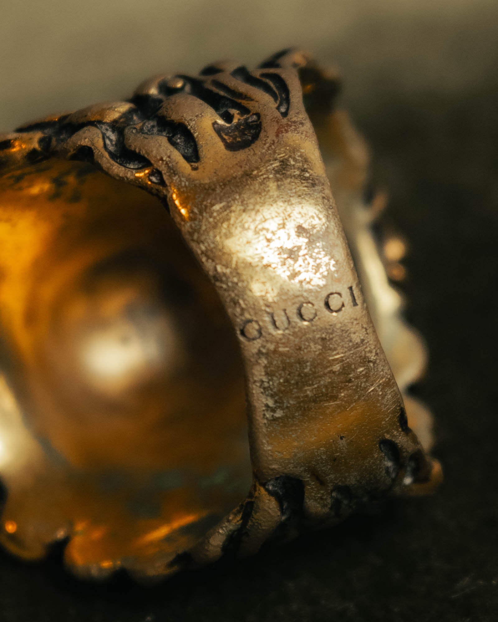 “GUCCI” 2010’s-20’s lion head sculptural ring