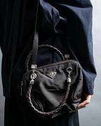 "BOTTEGA VENETA" 2way logo plate nylon bag