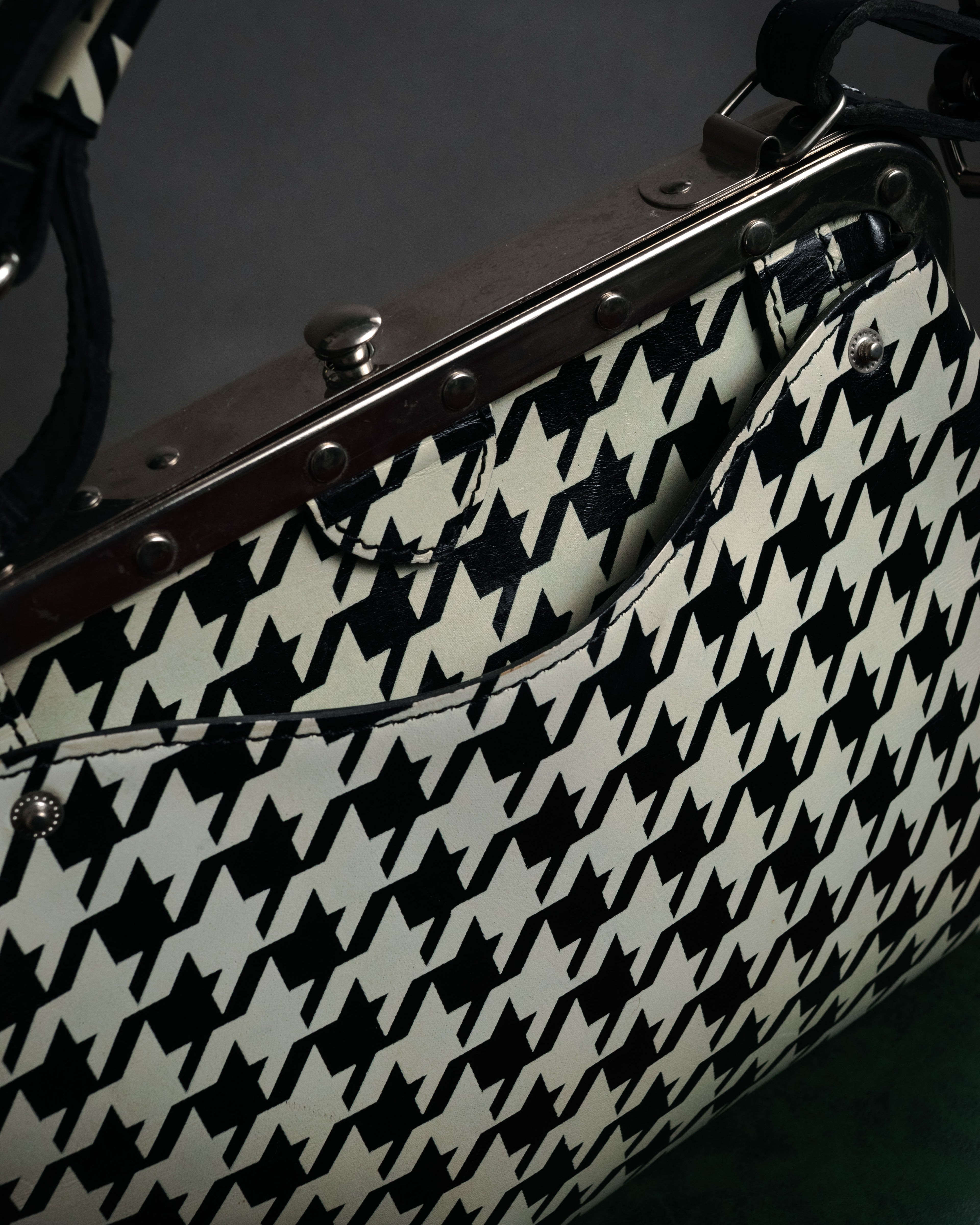 “JUNYA WATANABE COMME des GARÇONS” 2010’s Houndstooth embossed leather doctor bag