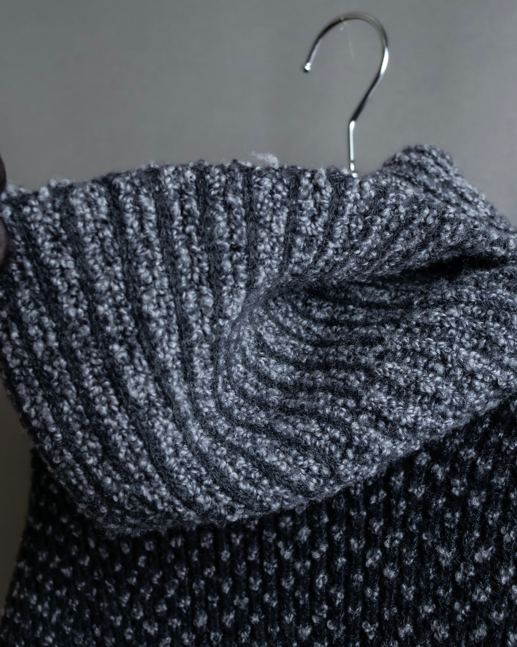 "DOLCE & GABBANA" Poncho silhouette waffle knit pullover