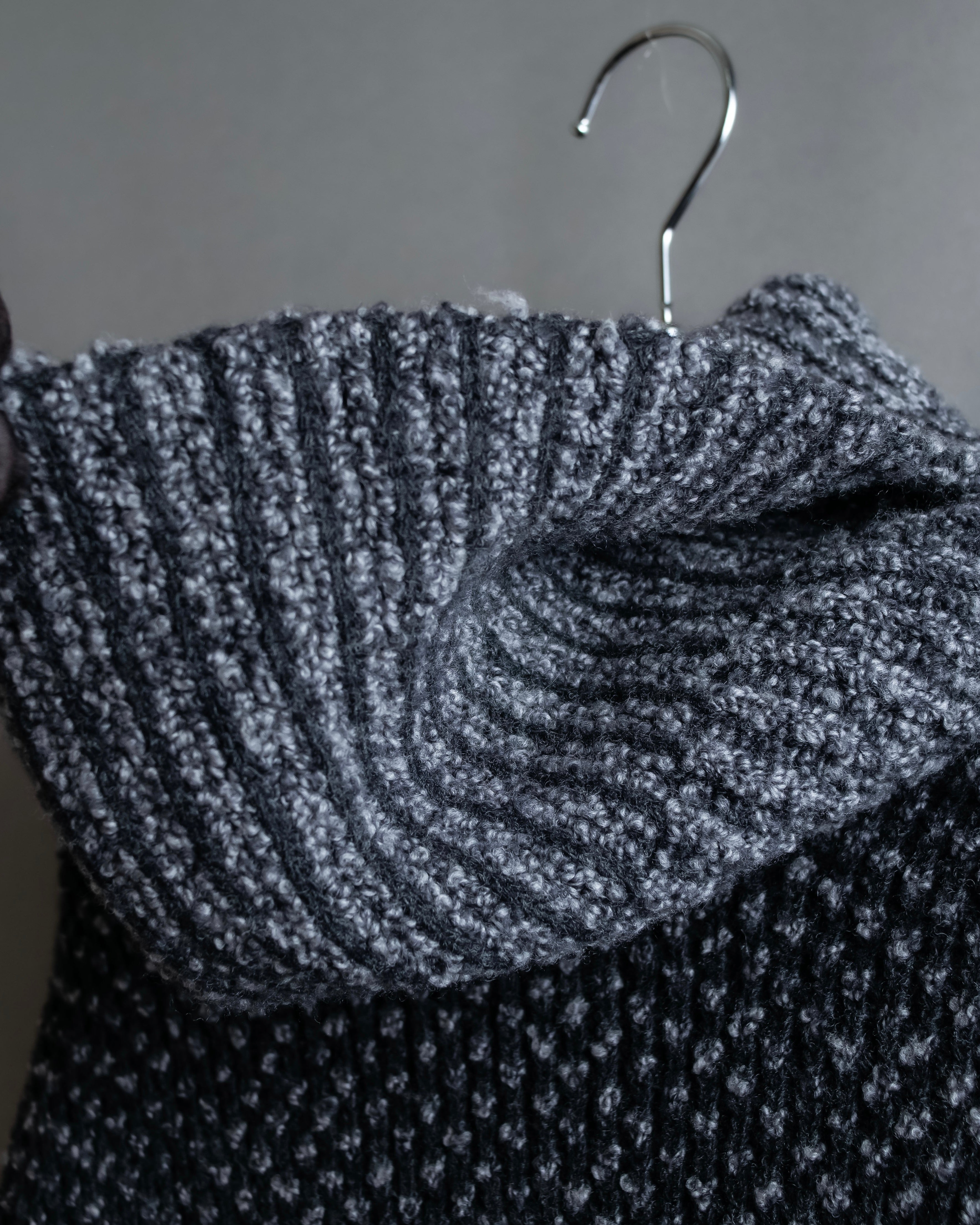 "DOLCE & GABBANA" Poncho silhouette waffle knit pullover