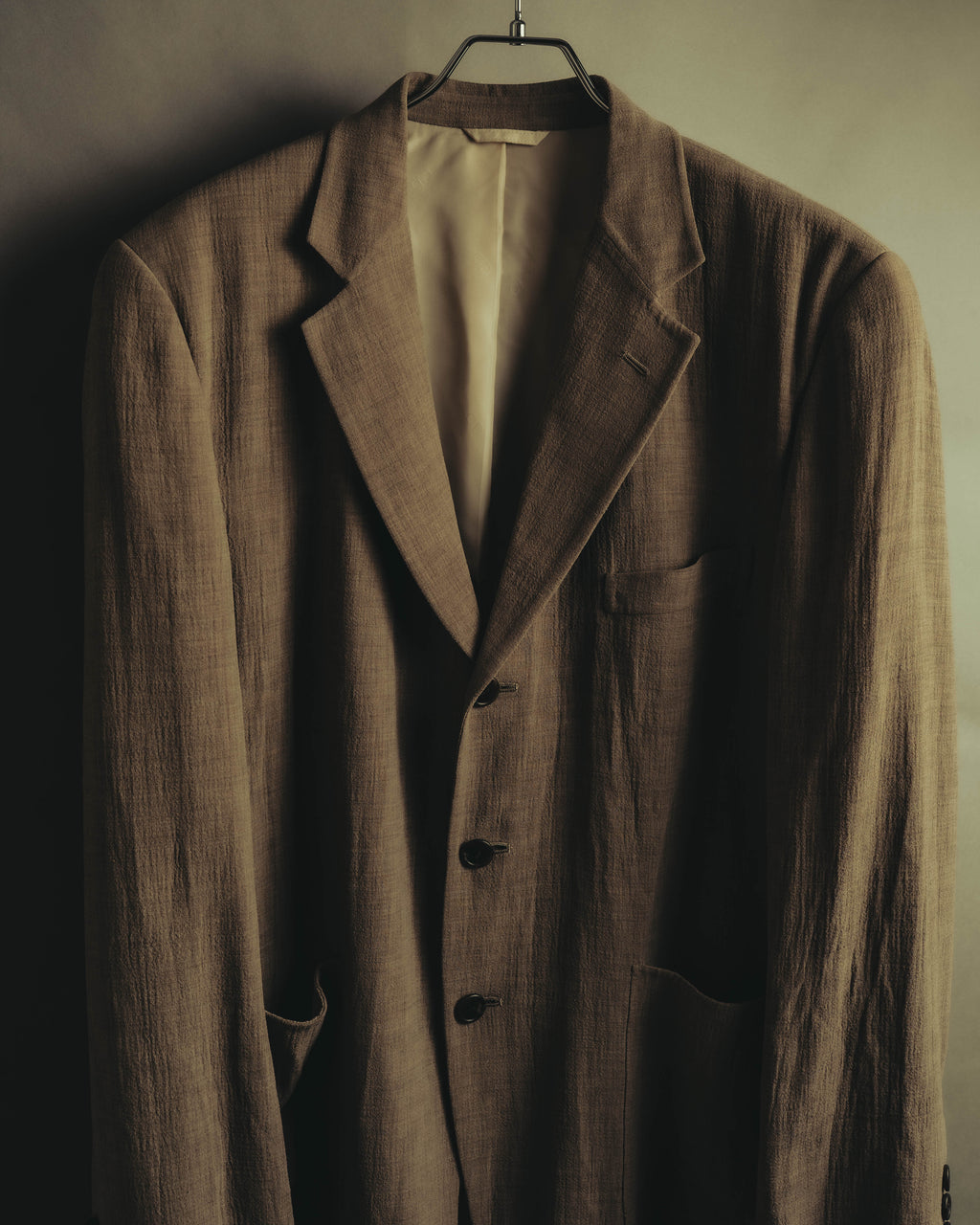 “Christian Dior” 90’s-00’s Fine-check wool three-button tailored jacket