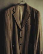 “Christian Dior” 90’s-00’s Fine-check wool three-button tailored jacket