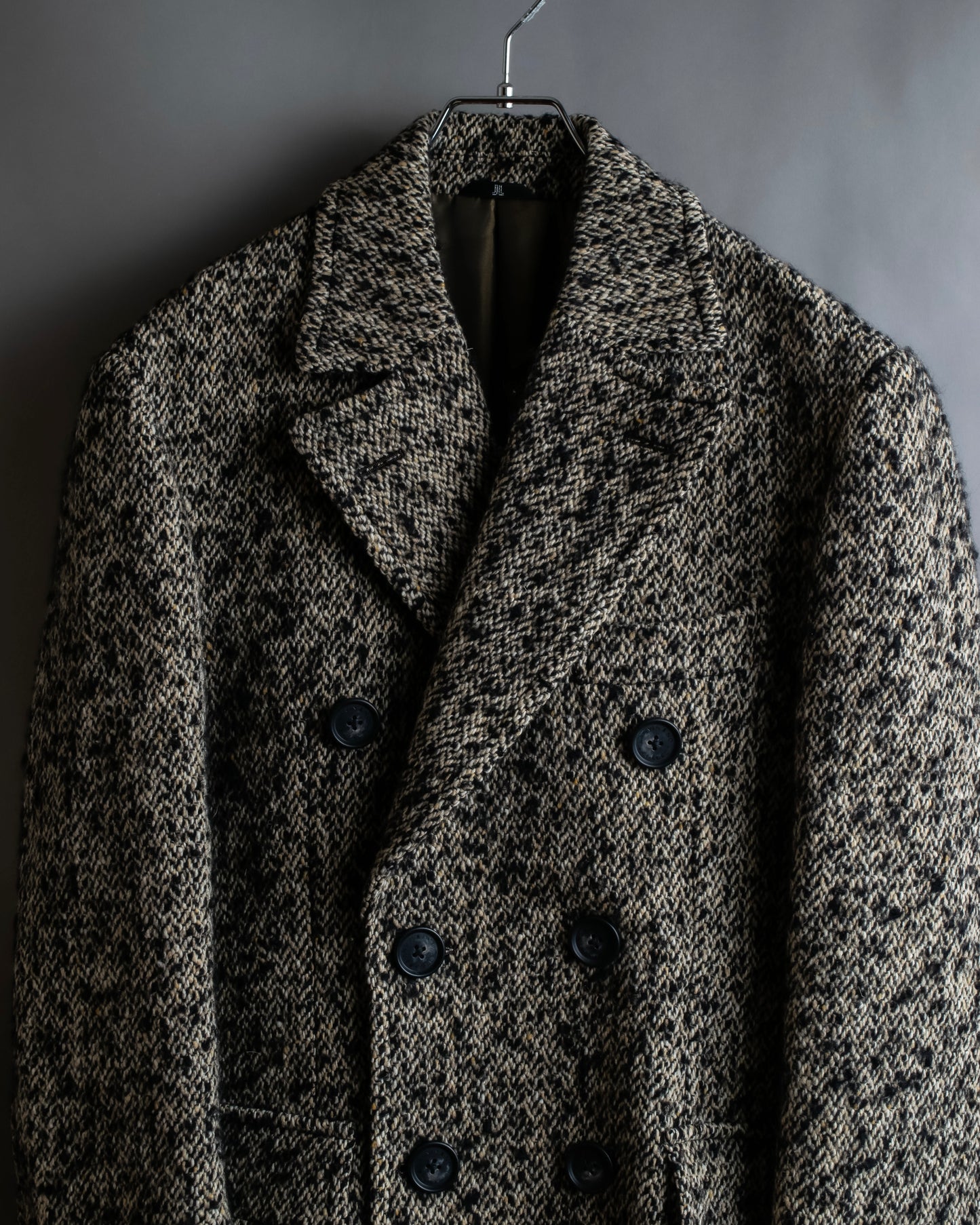 "LANVIN" Double breasted tweed chester coat