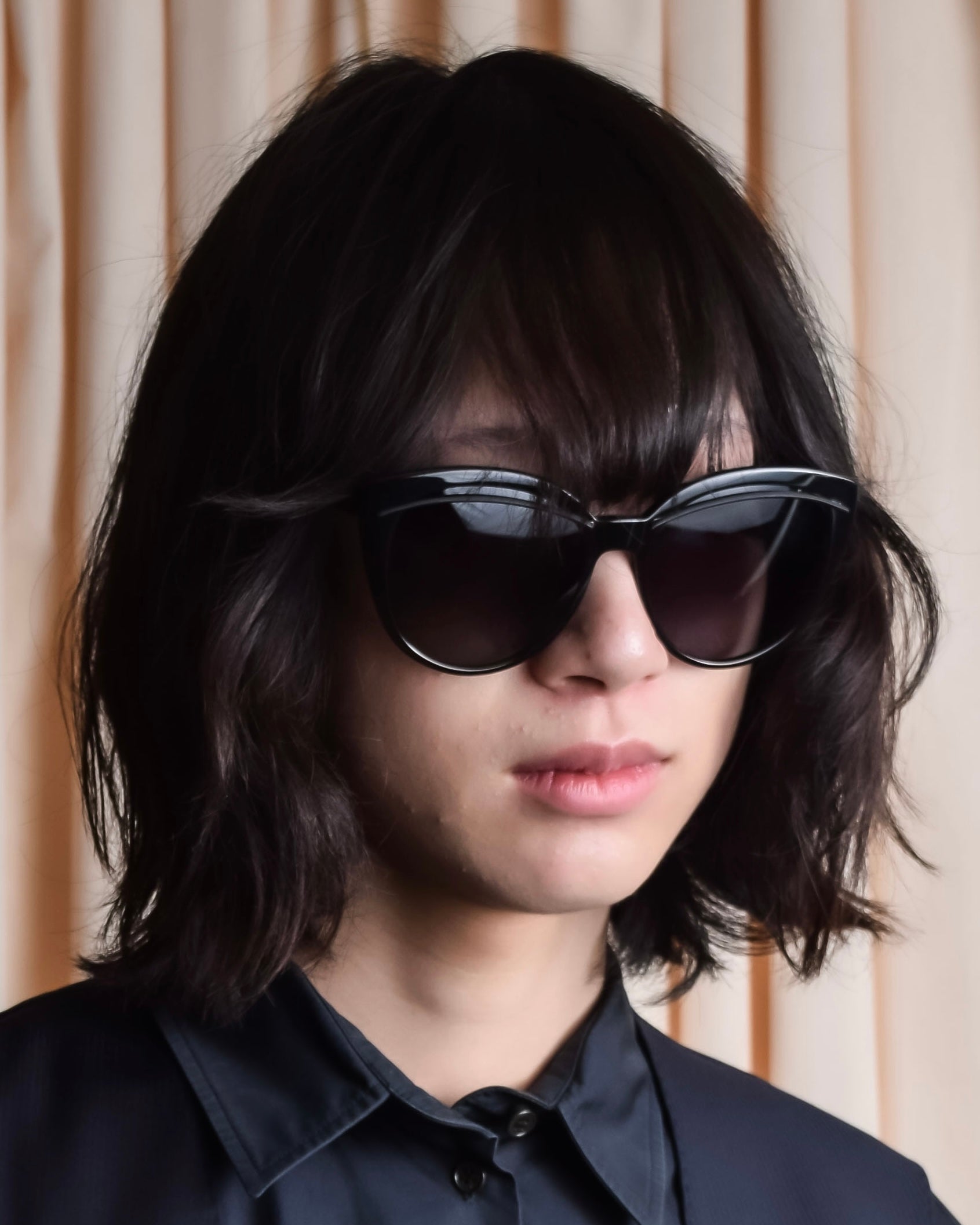 "Christian Dior" Metal frame layered cat-eye sunglasses