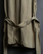 "Salvatore Ferragamo" Belted suede sleeveless dress