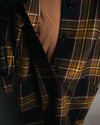 "Yves Saint Laurent" 80's-90's Plaid wool coat dress