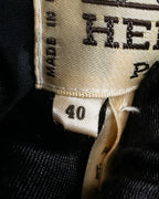 "HERMES" Ribbon scarf detail shaped coat