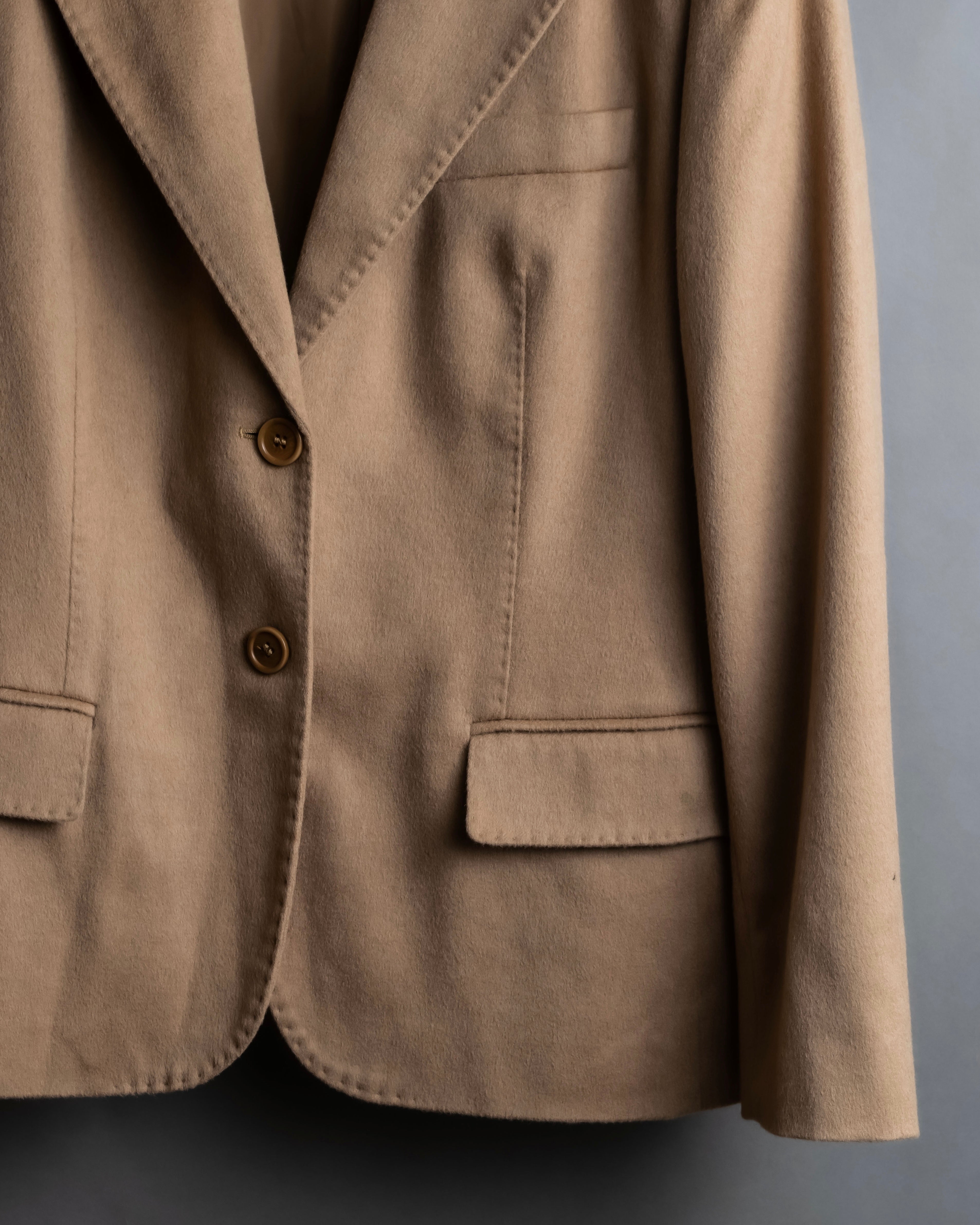 "Max Mara" Waist shape silhouette beige tailored jacket