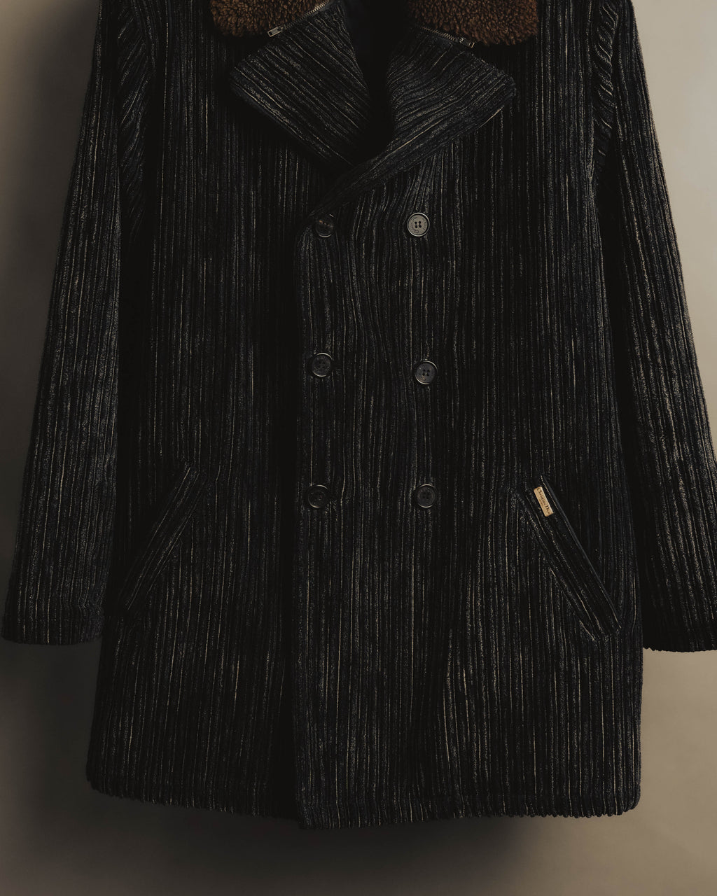 "Christian Dior" 80's-90's Classically tailored belted double-breasted coat