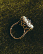 -SPECIAL- “Tiffany & Co.” 2000’s Pearl and black stone Ziegfeld cocktail ring