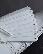 "BALENCIAGA" Two-tone fringe design leather golf shoes