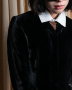 "GUCCI" Velvet shaped shawl collar tailored jacket