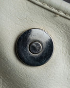 "Christian Dior" Metal ring leather combination design bag