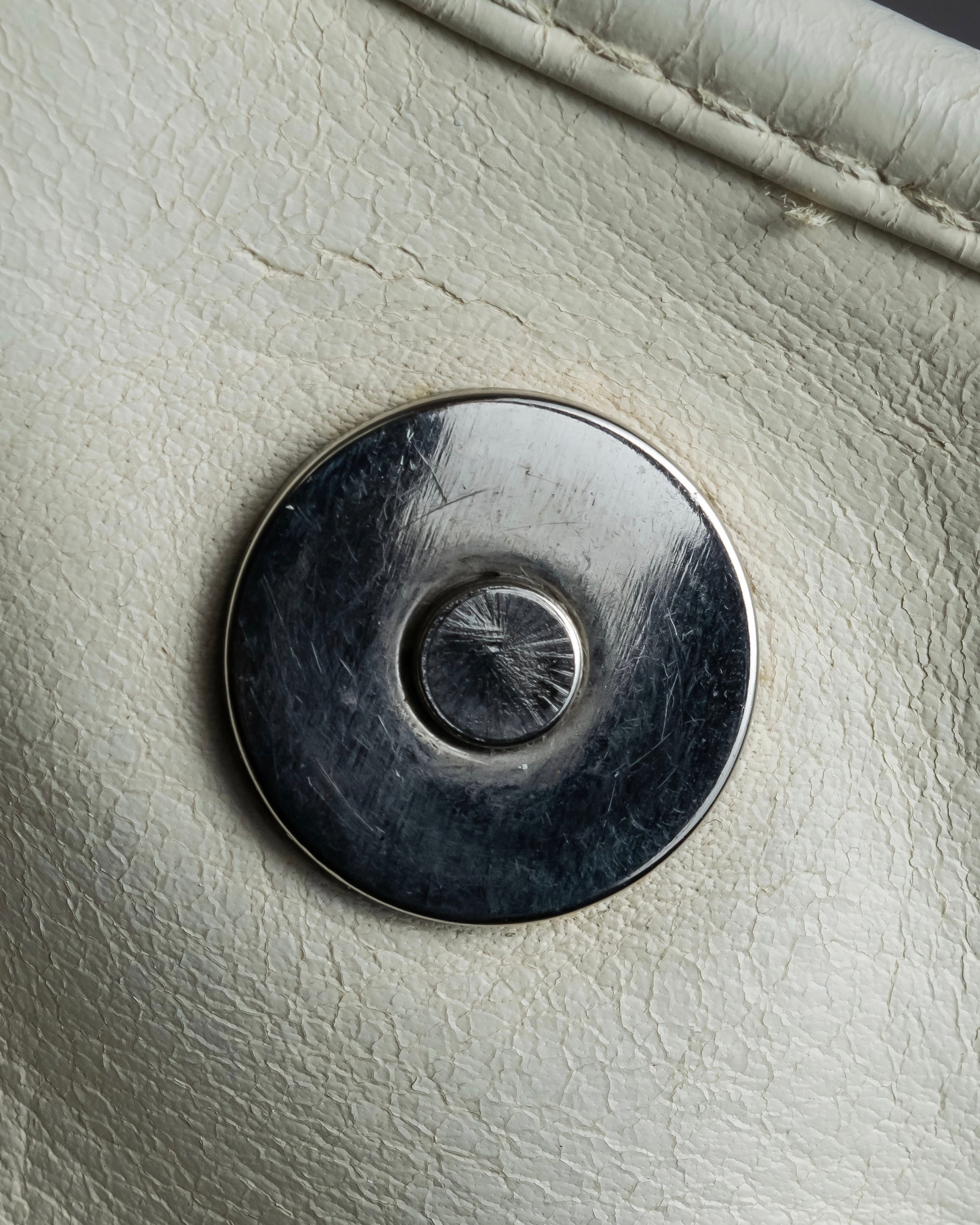 "Christian Dior" Metal ring leather combination design bag