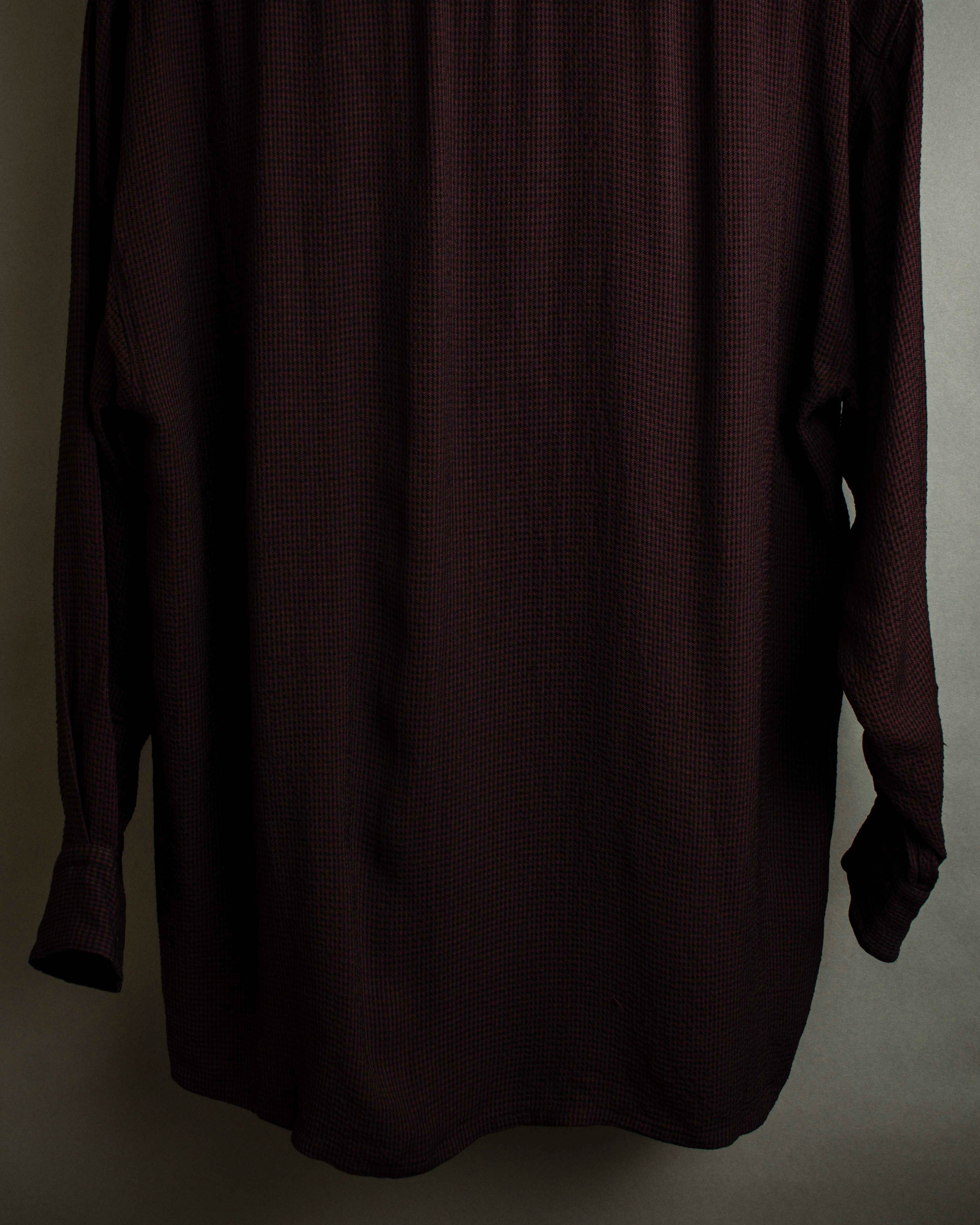 "JEAN PAUL GAULTIER" Draping form burgundy shirt