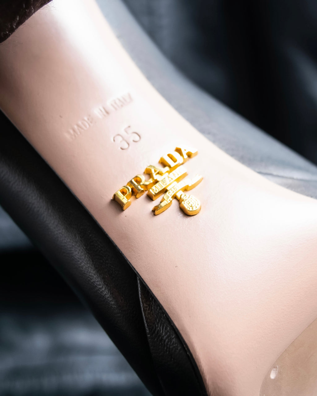 "PRADA" Shirred mode stylelong boots